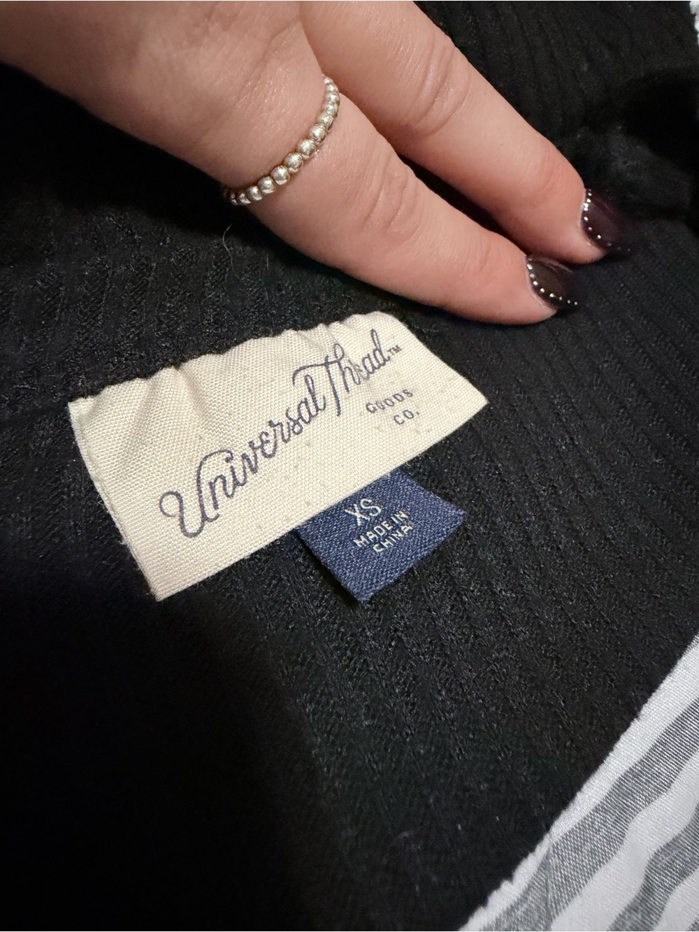 Universal Thread Black Ribbed Tank Top - Picture 3 of 3